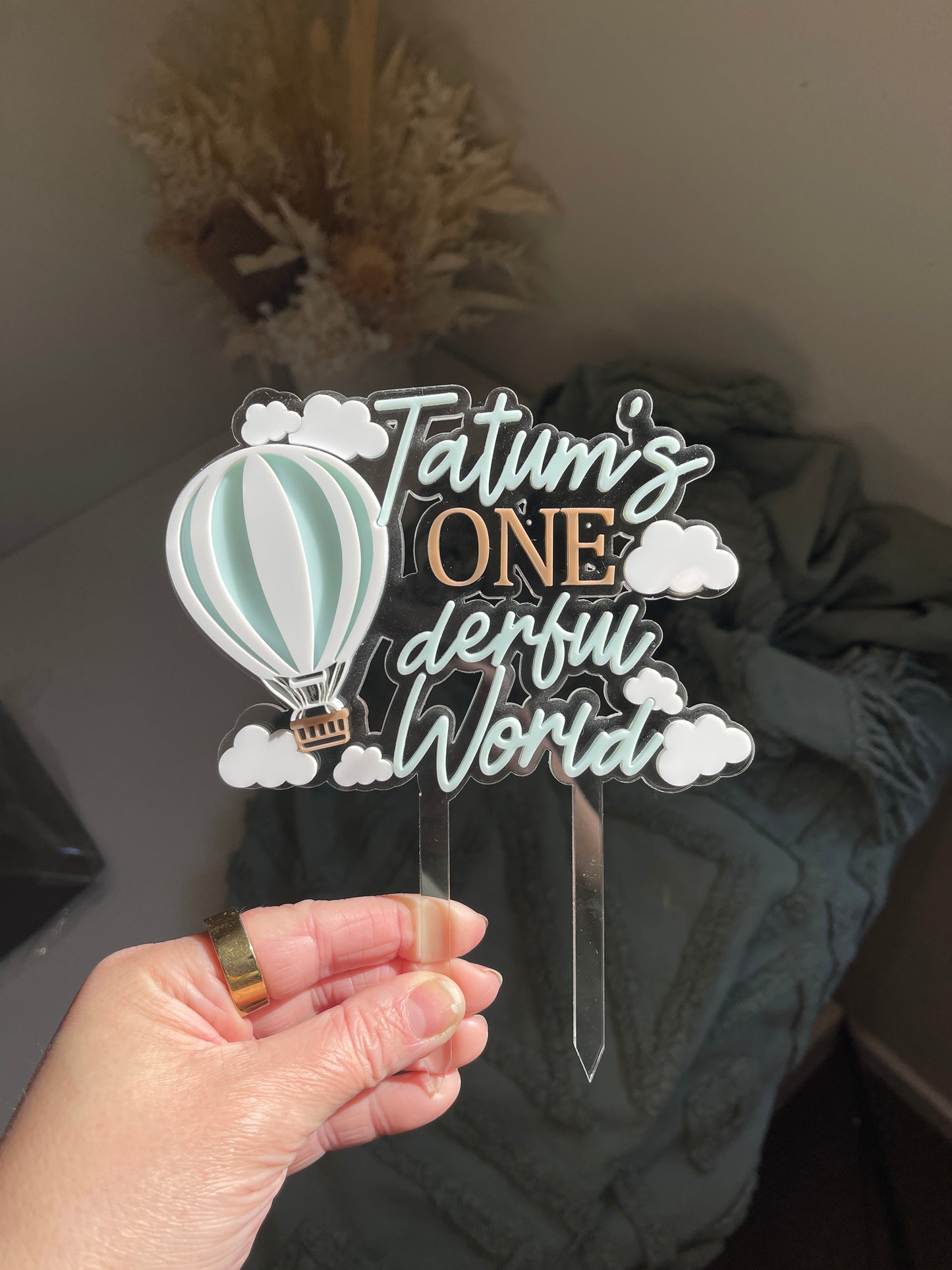 Hot air balloon Cake topper