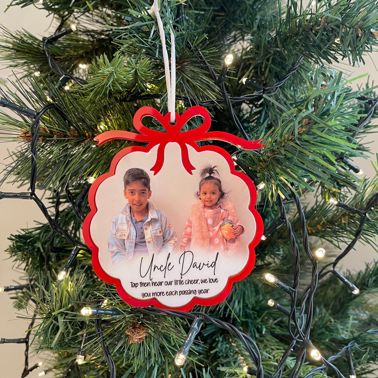 Bow Voice message ornament