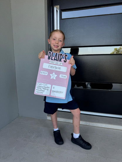 First day/ Last day interchangeable acrylic sign