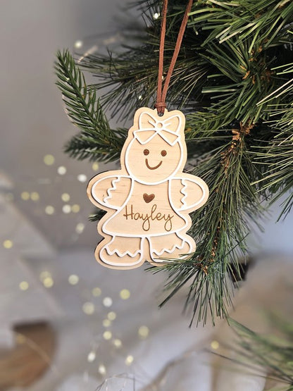 Gingerbread family ornaments