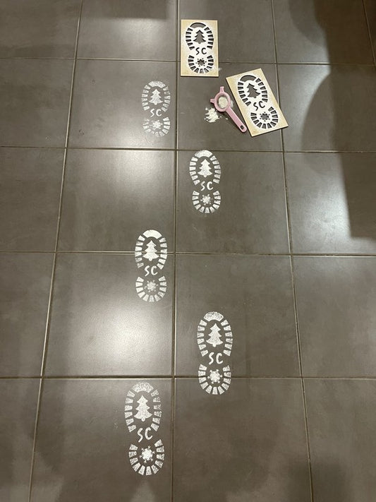 Santa Footprint Stencil